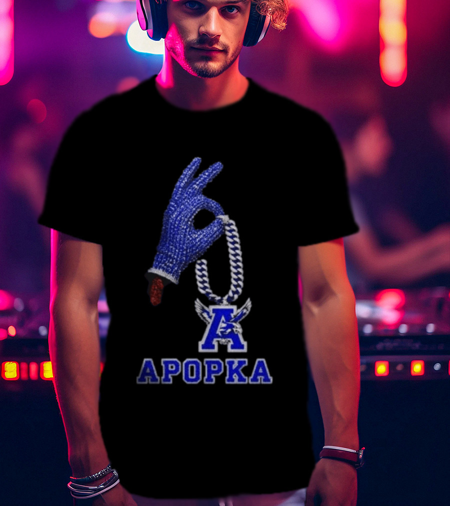 Drake Iceman Apopka Blue Hand Glove Necklace T-Shirt