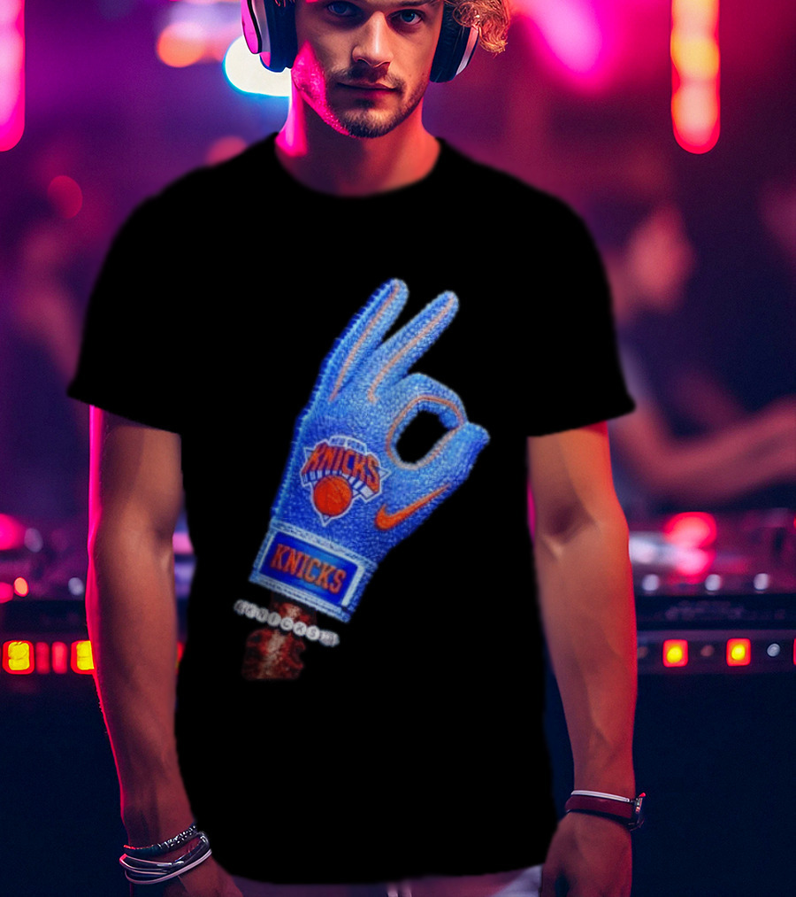 Drake Iceman New York Knicks Hand Glove Basketball T-Shirt