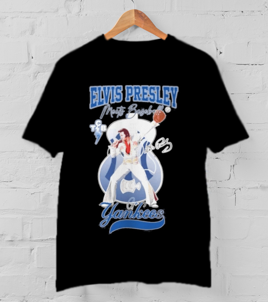 Elvis Presley Meets Yankees Legends T-Shirt