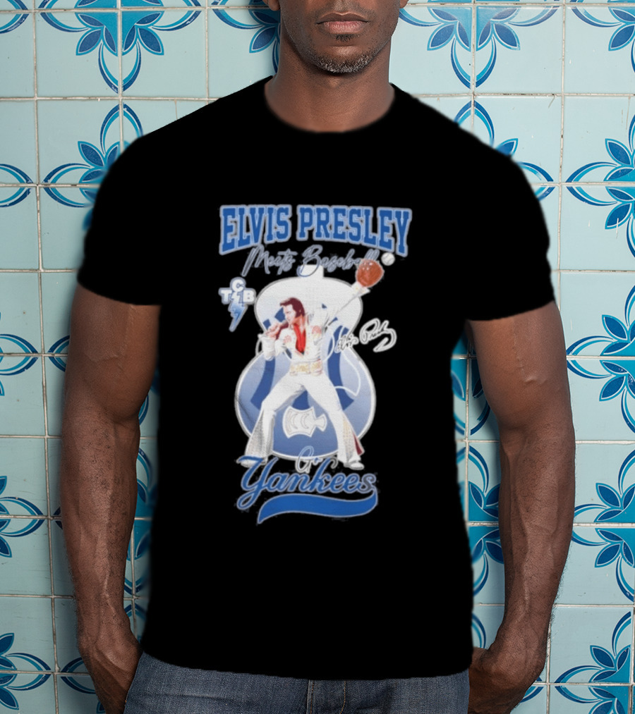 Elvis Presley Meets Yankees Legends T-Shirt