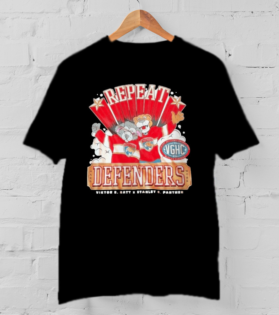 Repeat Defenders Hard Work Viktor E Ratt Stanley C Panther VGHC T-Shirt