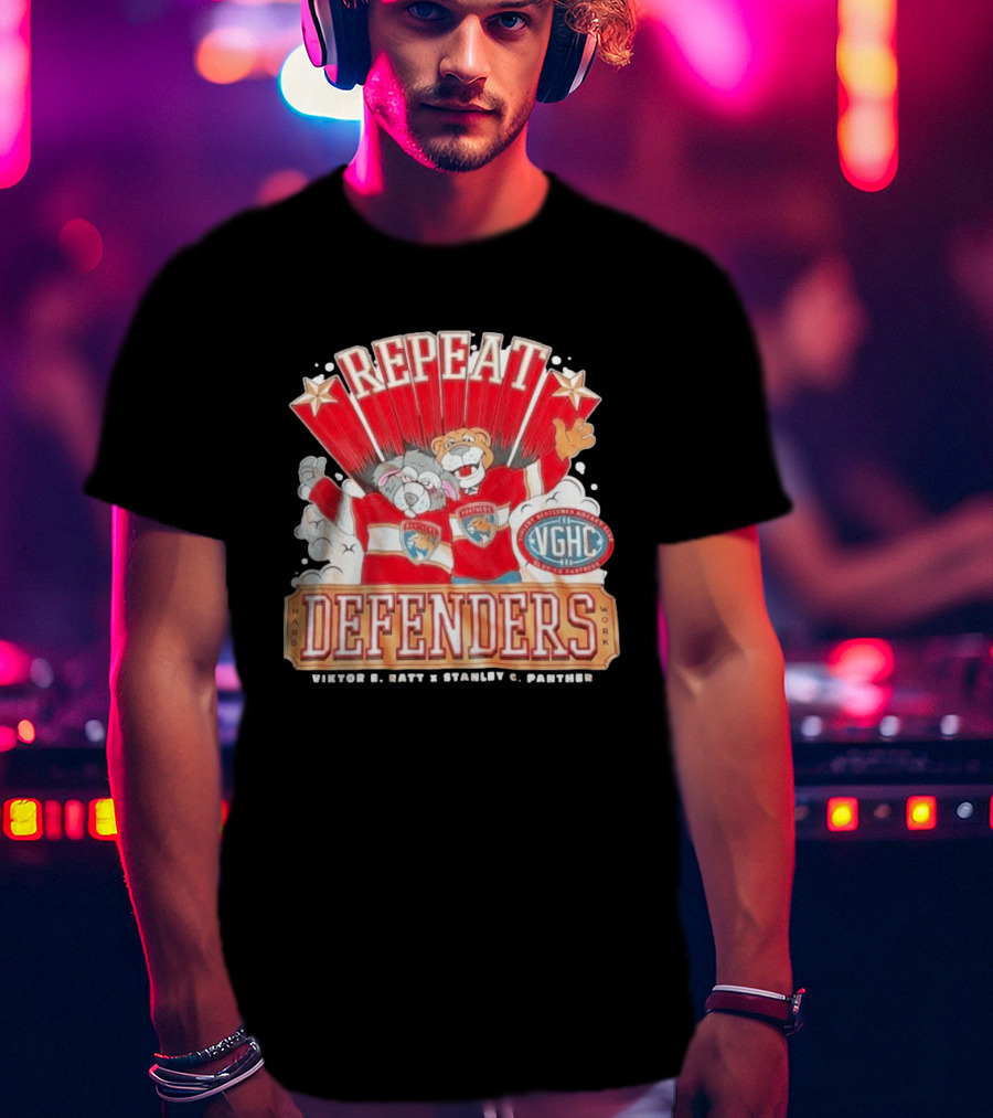 Repeat Defenders Hard Work Viktor E Ratt Stanley C Panther VGHC T-Shirt