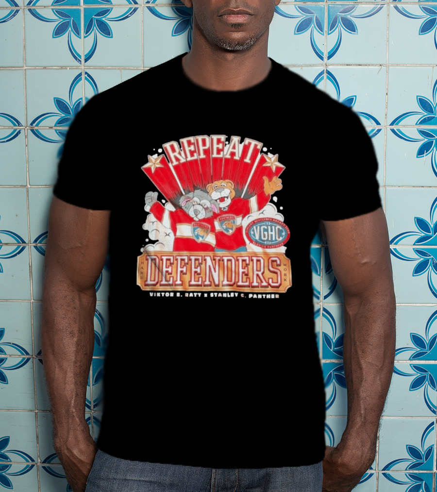 Repeat Defenders Hard Work Viktor E Ratt Stanley C Panther VGHC T-Shirt