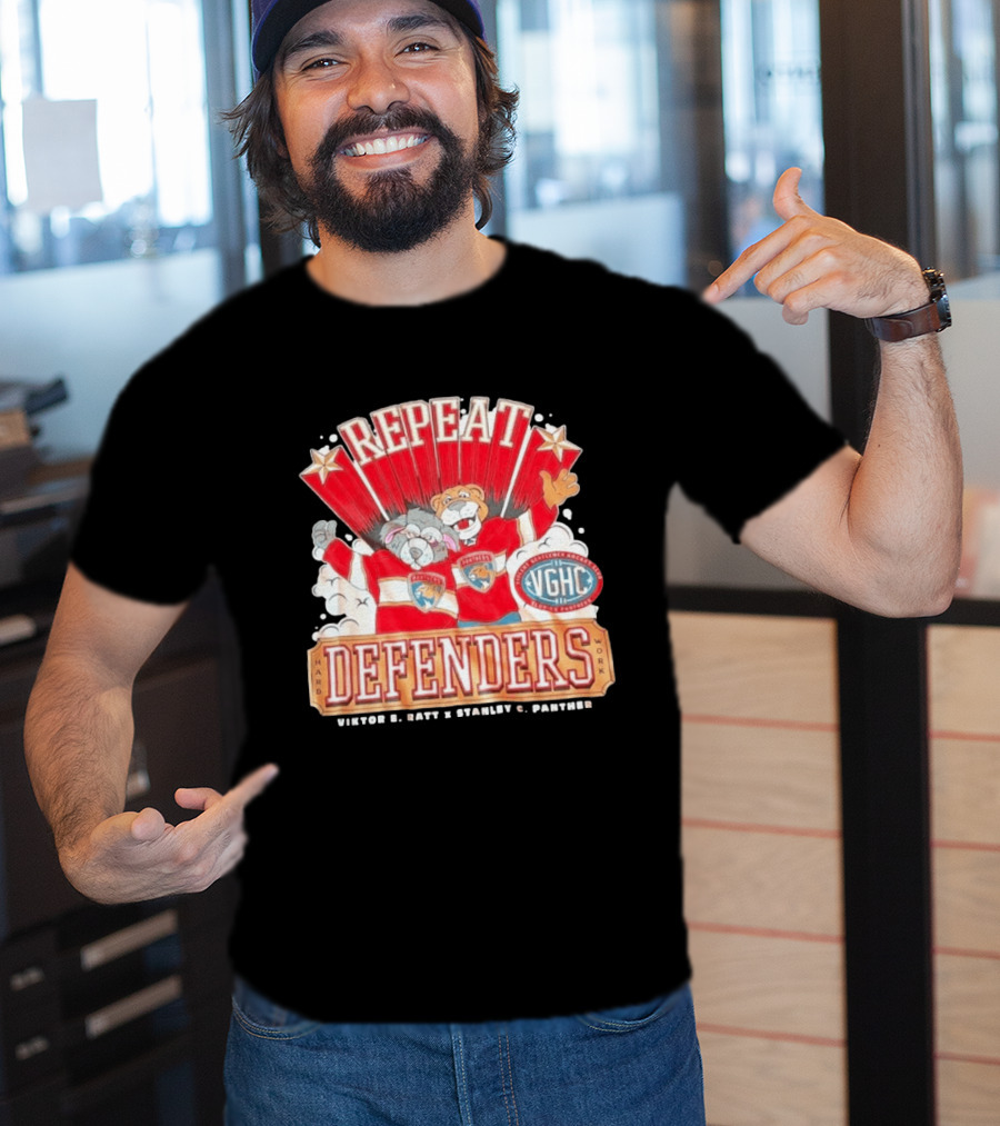 Repeat Defenders Hard Work Viktor E Ratt Stanley C Panther VGHC T-Shirt