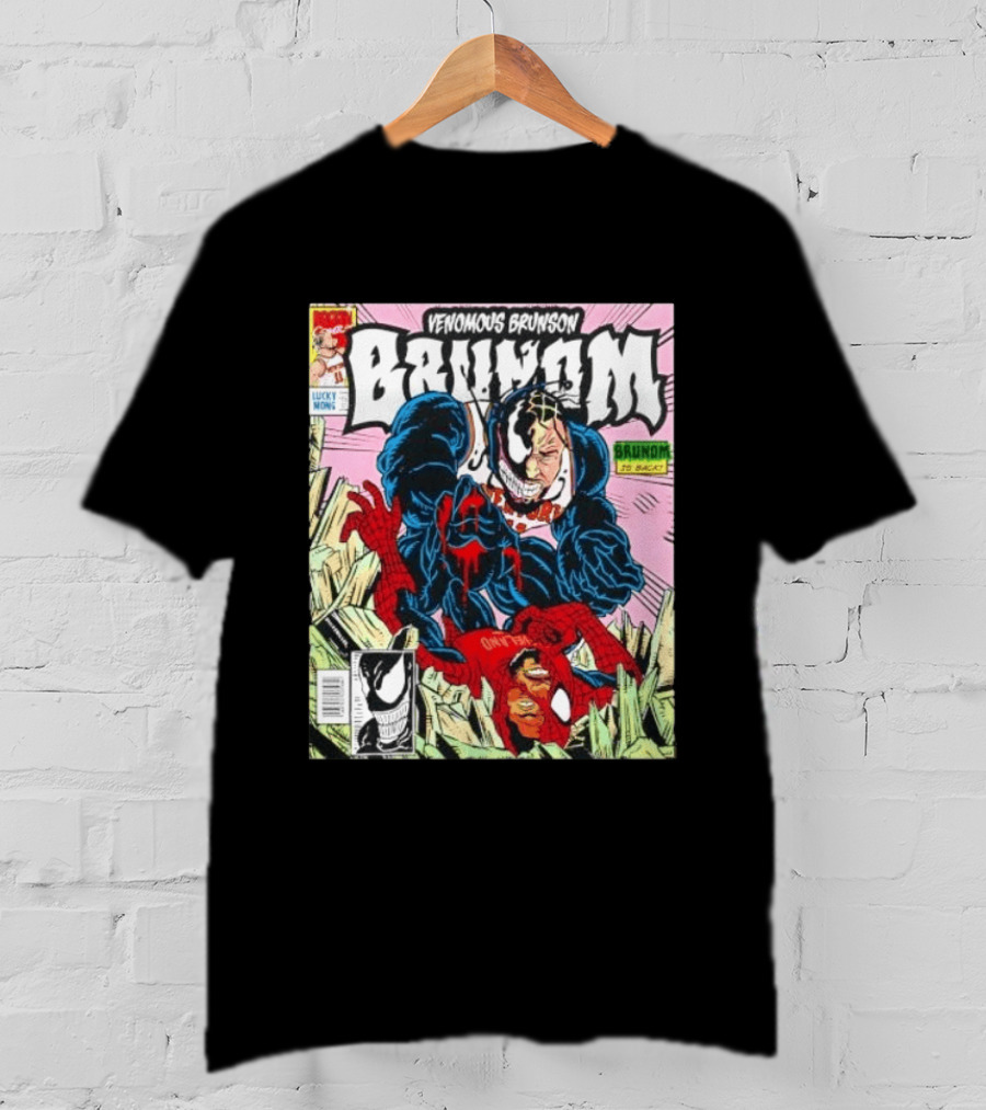 Venomous Brunson Brunom Knicks Comic Style Venom Spiderman Mashup T-Shirt