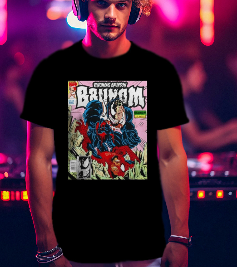 Venomous Brunson Brunom Knicks Comic Style Venom Spiderman Mashup T-Shirt