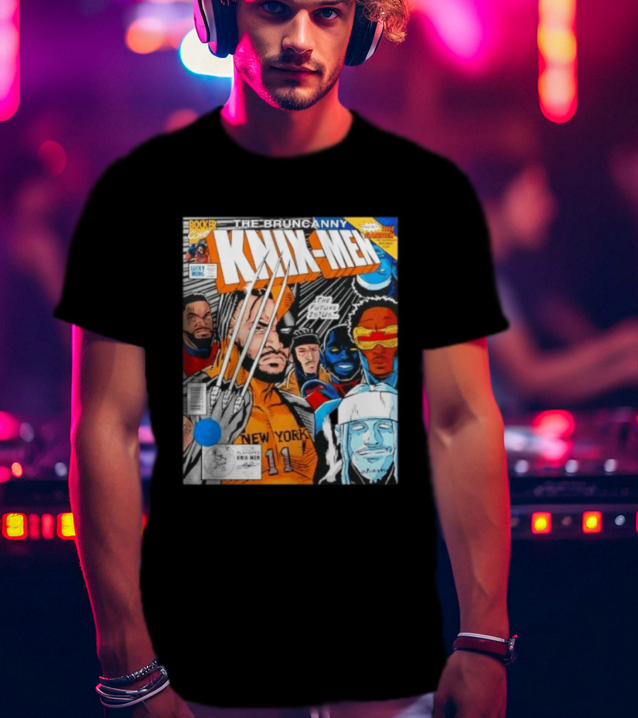 Jalen Brunson New York Bruncanny Knix Men Comic Knicks T-Shirt