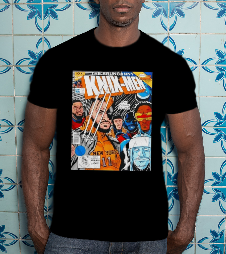 Jalen Brunson New York Bruncanny Knix Men Comic Knicks T-Shirt