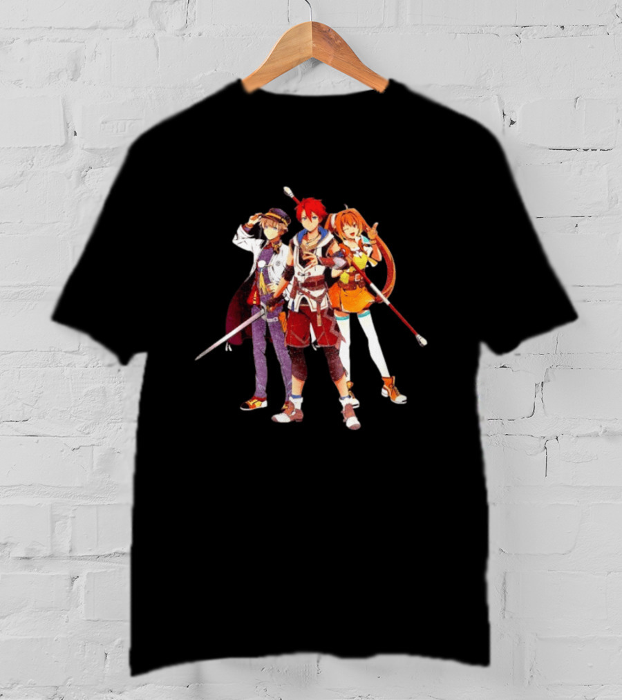 Nihon Falcom 45th Anniversary Characters Celebrating Iconic RPG Legacy T-Shirt