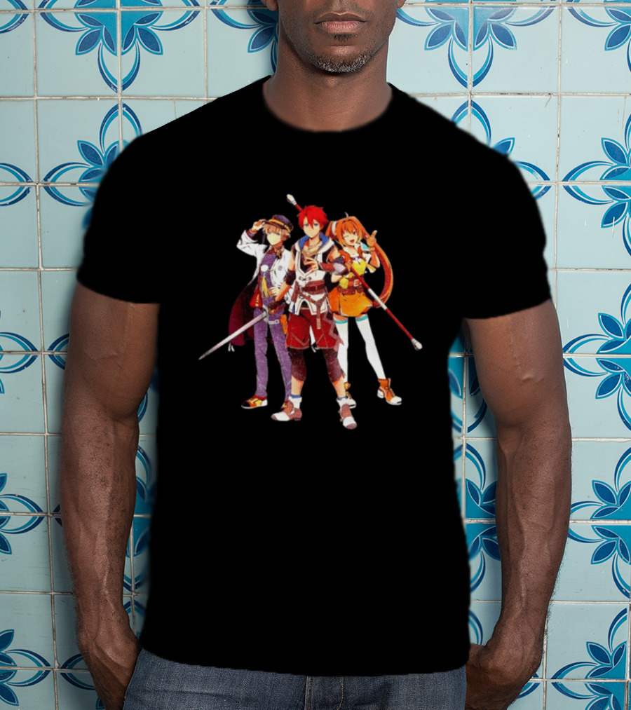 Nihon Falcom 45th Anniversary Characters Celebrating Iconic RPG Legacy T-Shirt