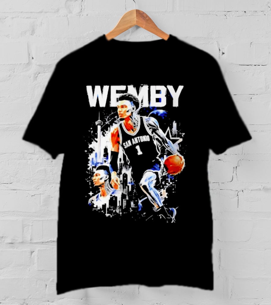 Wemby Half Alien Victor Wembanyama San Antonio Spurs Basketball Player T-Shirt
