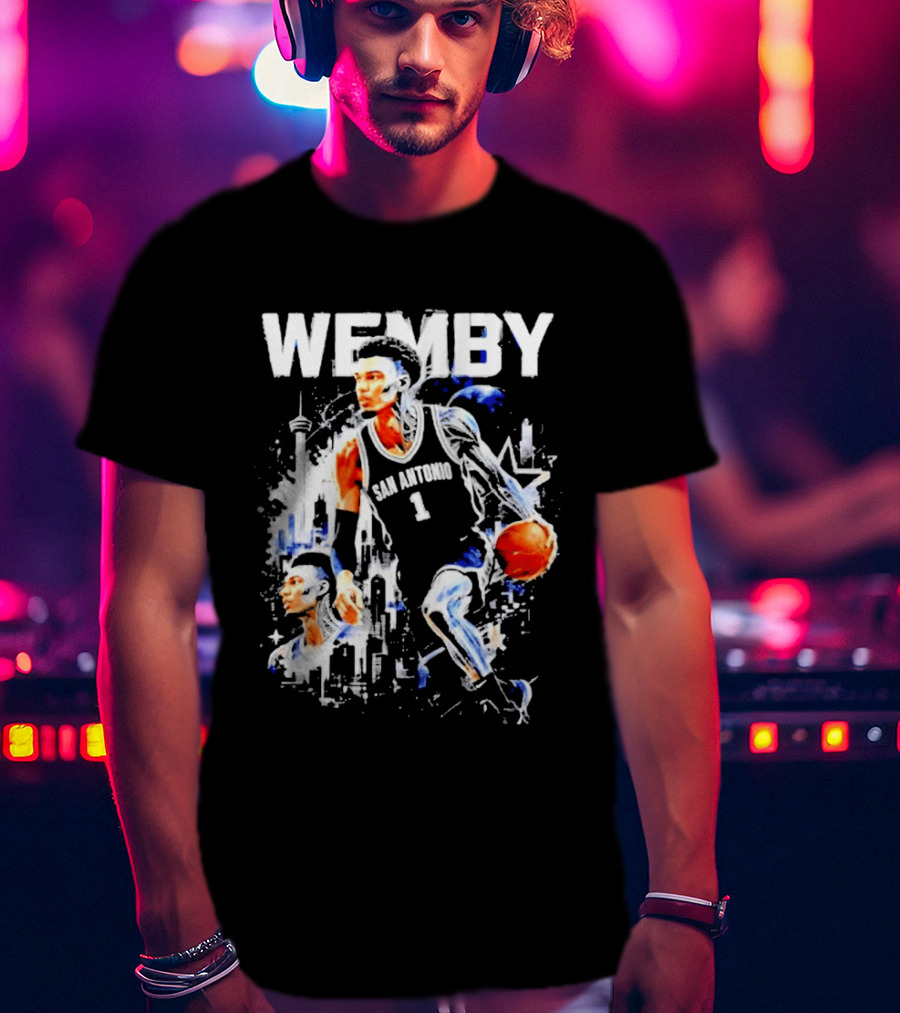 Wemby Half Alien Victor Wembanyama San Antonio Spurs Basketball Player T-Shirt