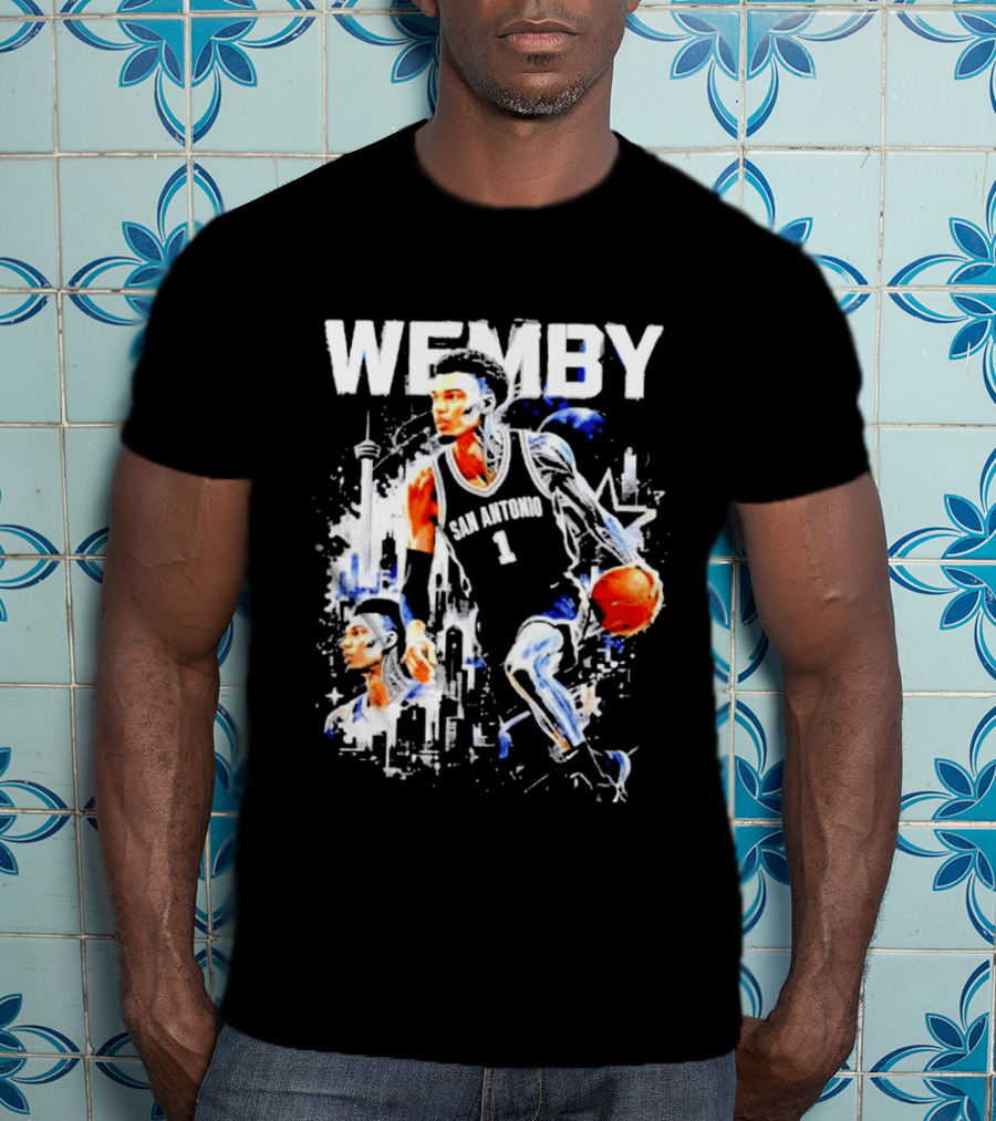 Wemby Half Alien Victor Wembanyama San Antonio Spurs Basketball Player T-Shirt