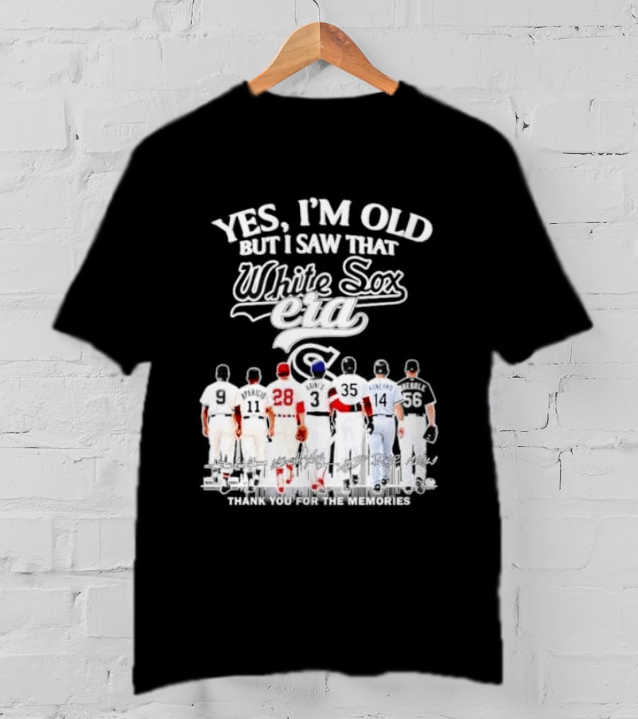 Yes I'm Old But I Saw That White Sox Era Players Skyline T-Shirt