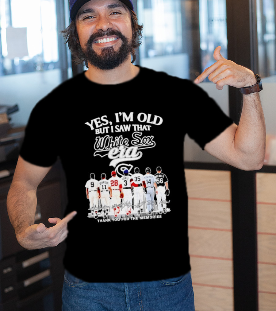 Yes I'm Old But I Saw That White Sox Era Players Skyline T-Shirt