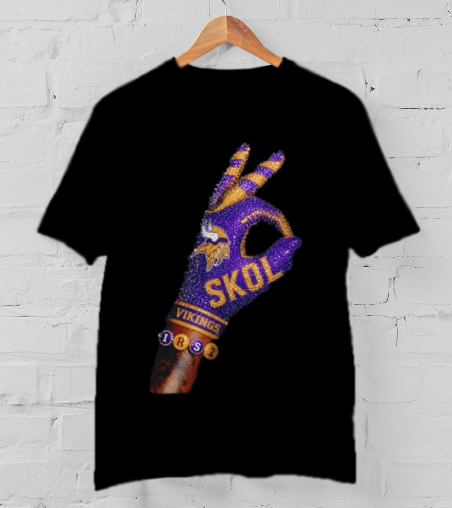 Minnesota Vikings Skol Isaiah Rodgers Iceman Glove T-Shirt