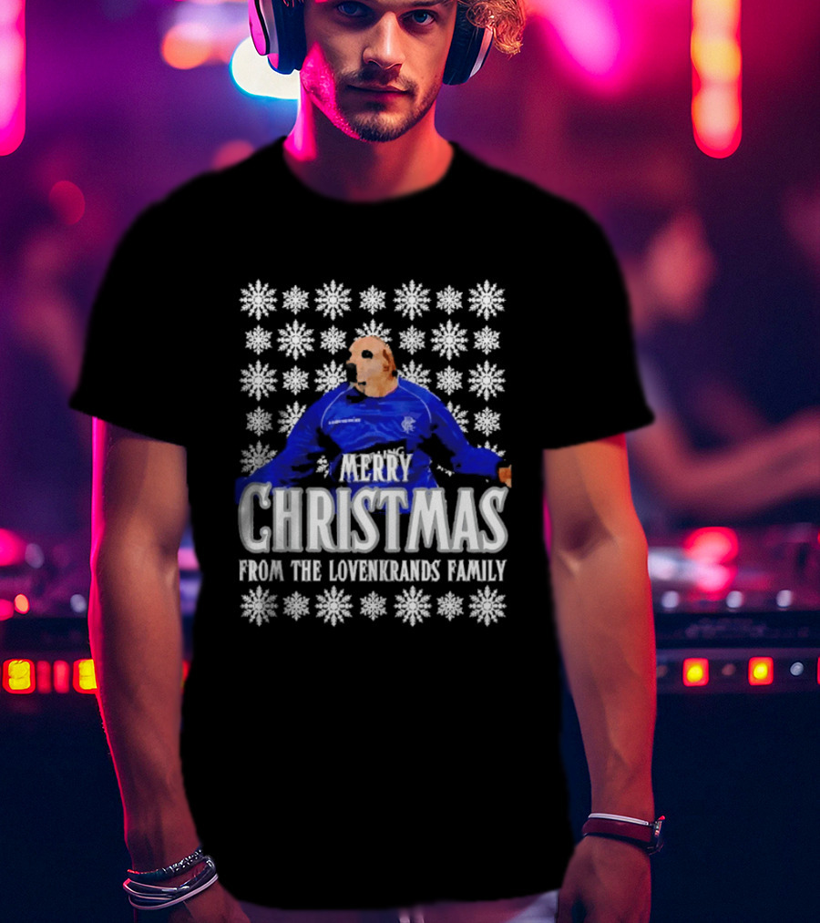 Merry Christmas From The Lovenkrands Family Snowflake T-Shirt