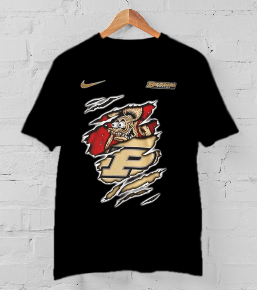 Nike Purdue Boilermakers Rat Fink Graphic NCAA Built To Not Bow T-Shirt
