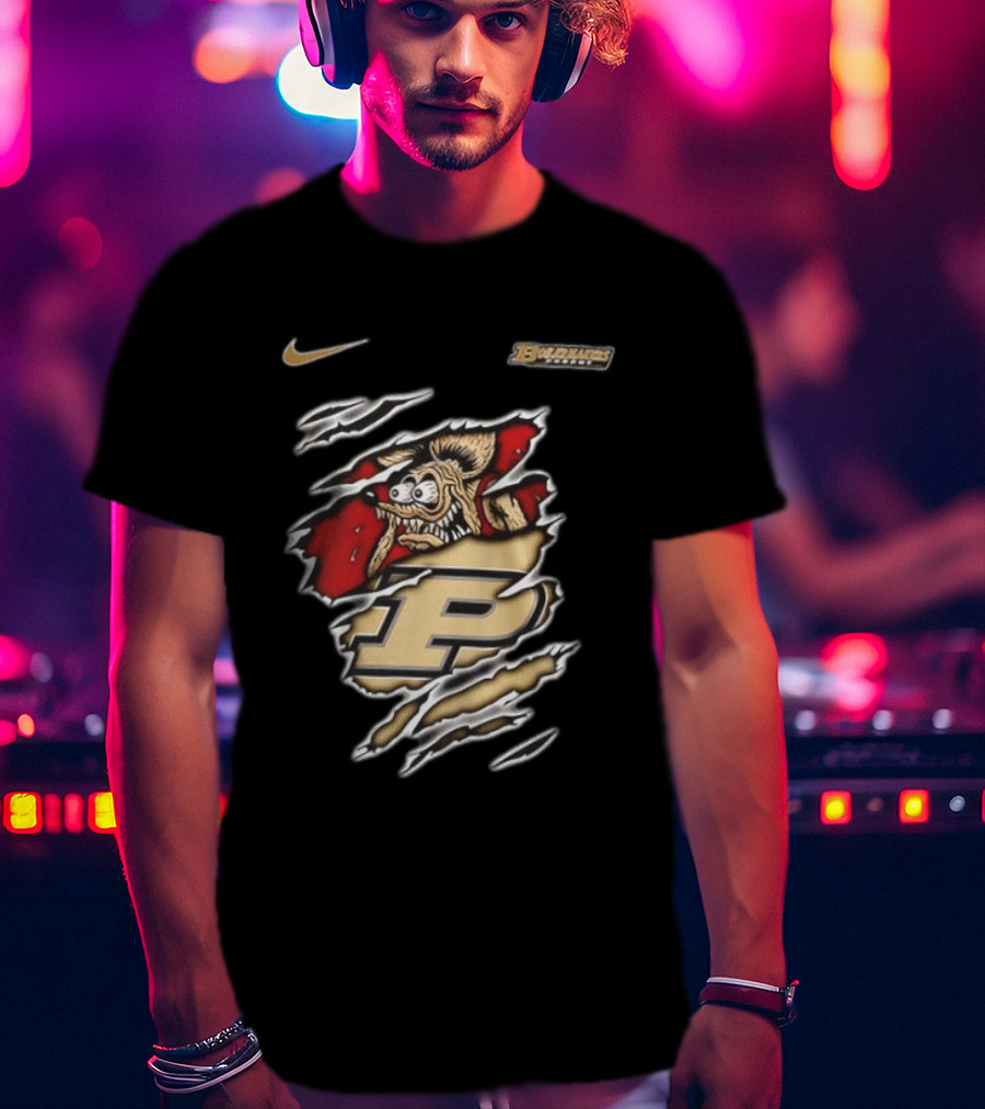 Nike Purdue Boilermakers Rat Fink Graphic NCAA Built To Not Bow T-Shirt