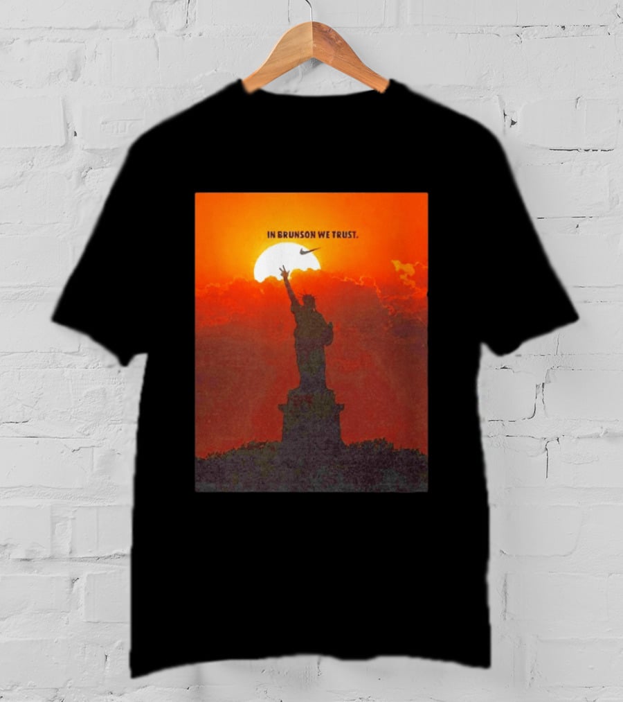 In Brunson We Trust New York Knicks Nike Liberty Sunset T-Shirt