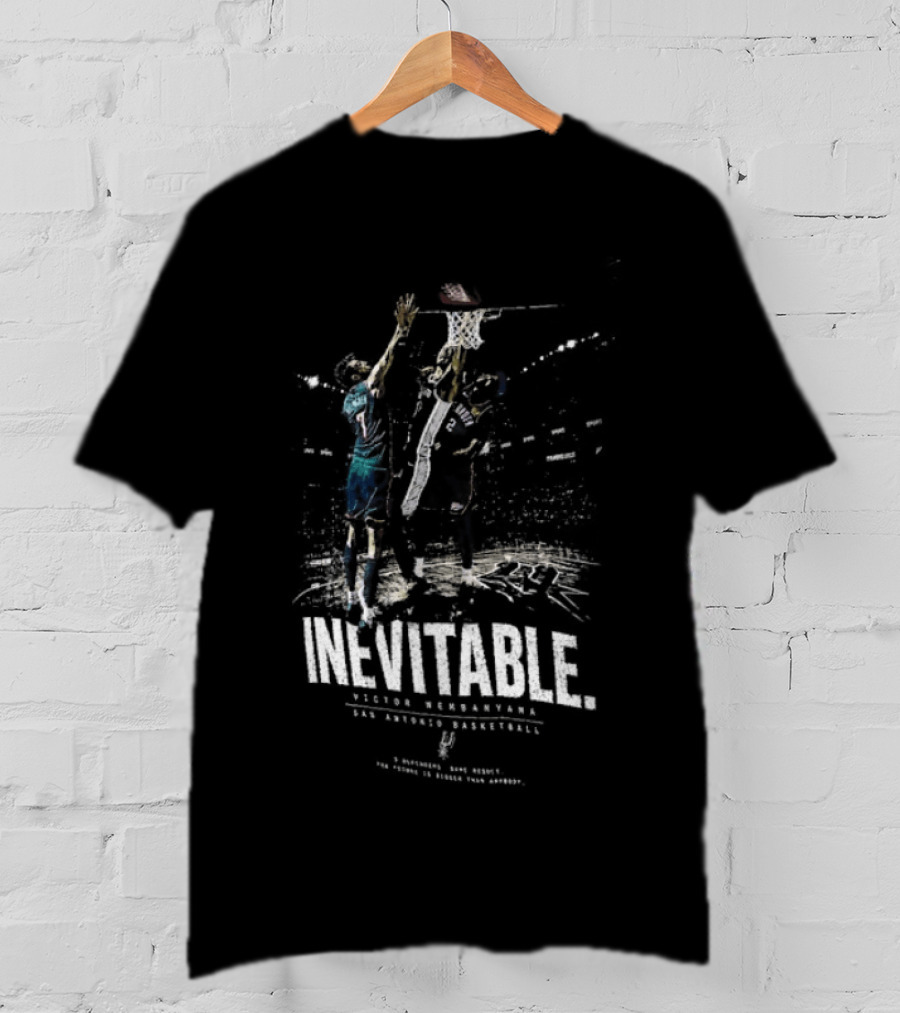 Inevitable Victor Wembanyama San Antonio Spurs Basketball Triumph Three Different Same Result T-Shirt