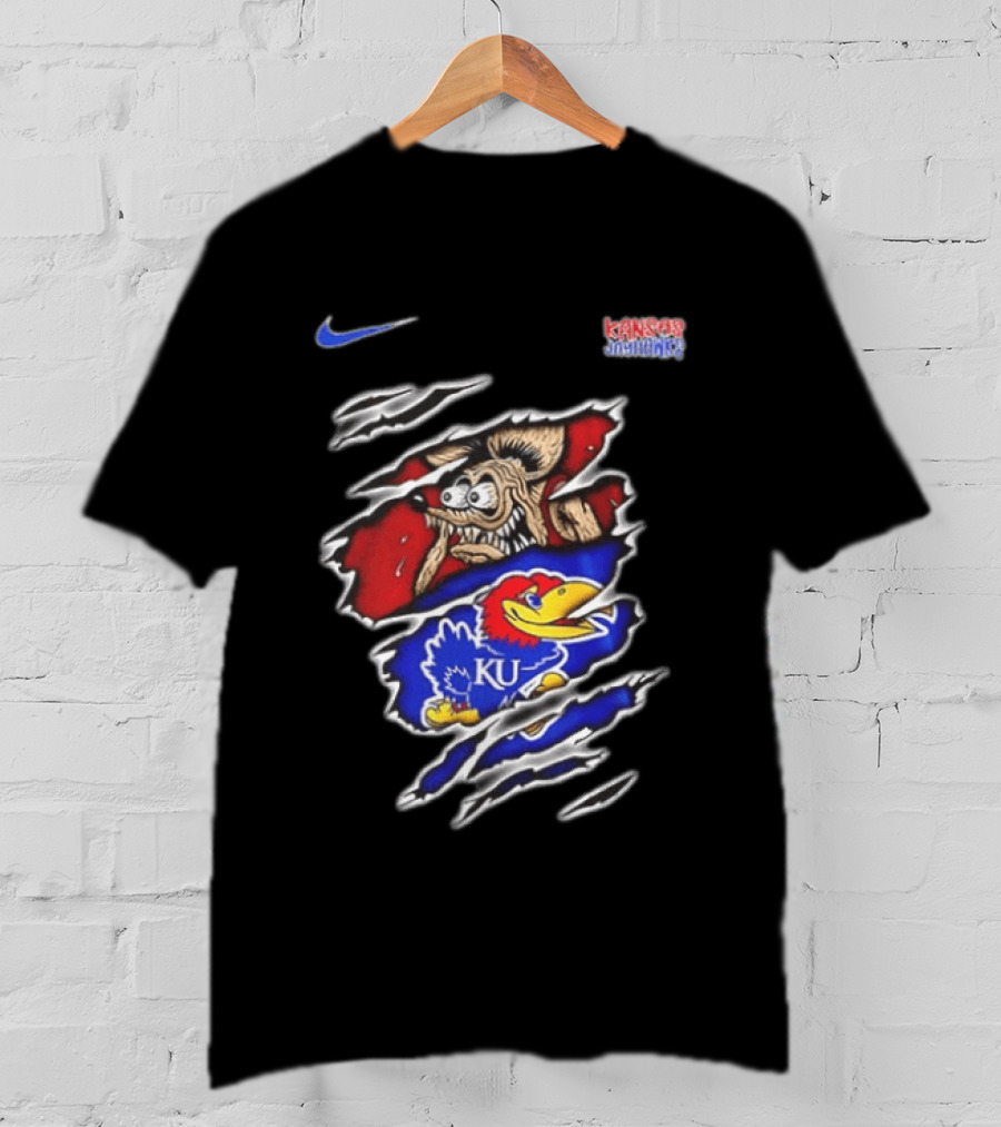 Kansas Jayhawks NCAA Nike Rat Fink Built To Not Bow KU Jayhawk T-Shirt