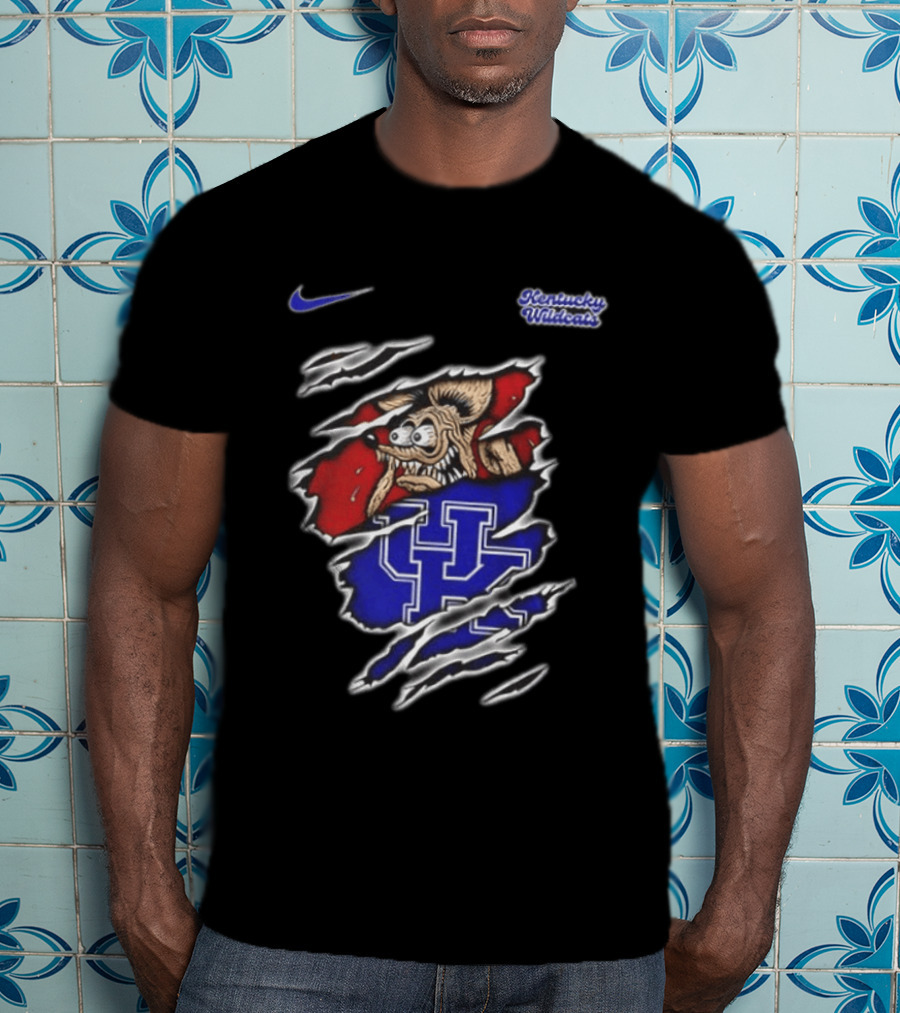 Kentucky Wildcats NCAA Nike Rat Fink Built Not To Bow Double Sided T-Shirt
