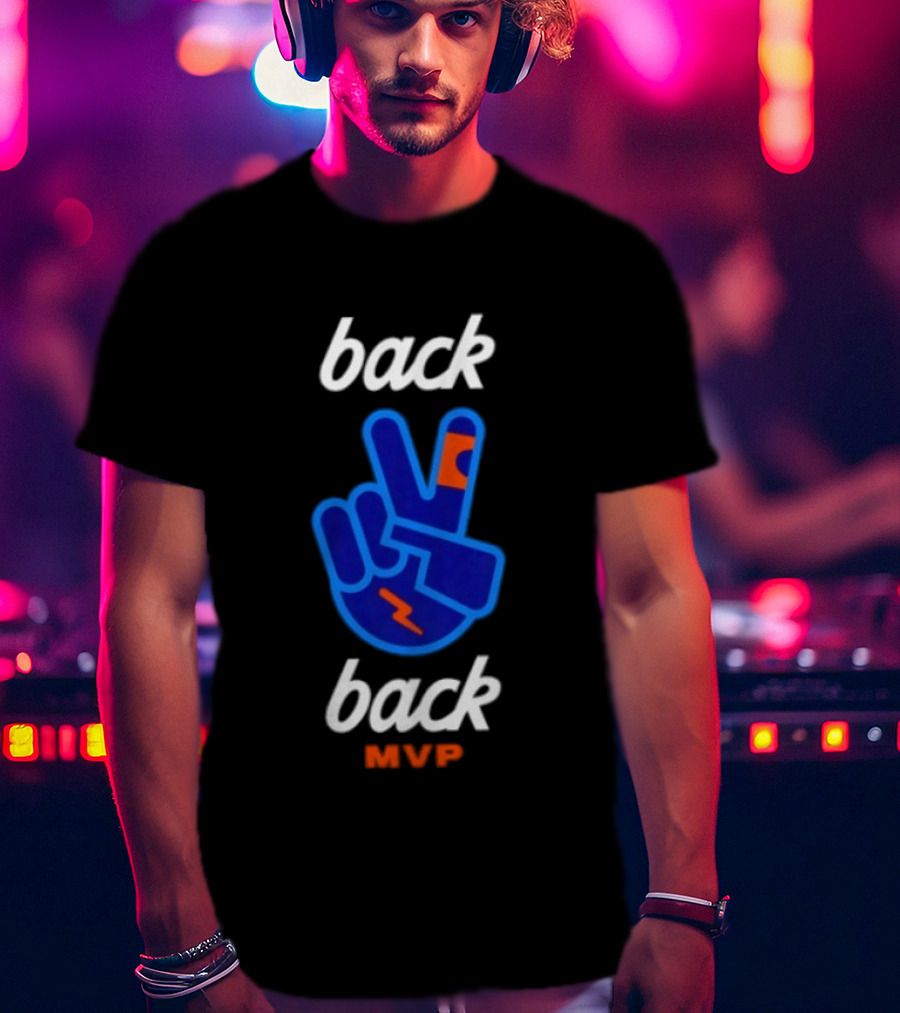 Oklahoma City Thunder Shai Gilgeous Back 2 Back MVP T-Shirt
