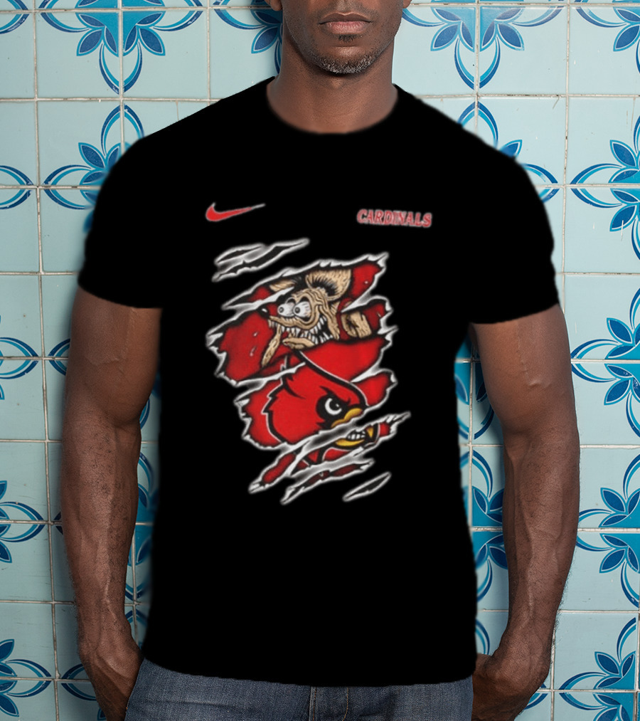 Nike Louisville Cardinals NCAA Rat Fink Built To Not Bow T-Shirt