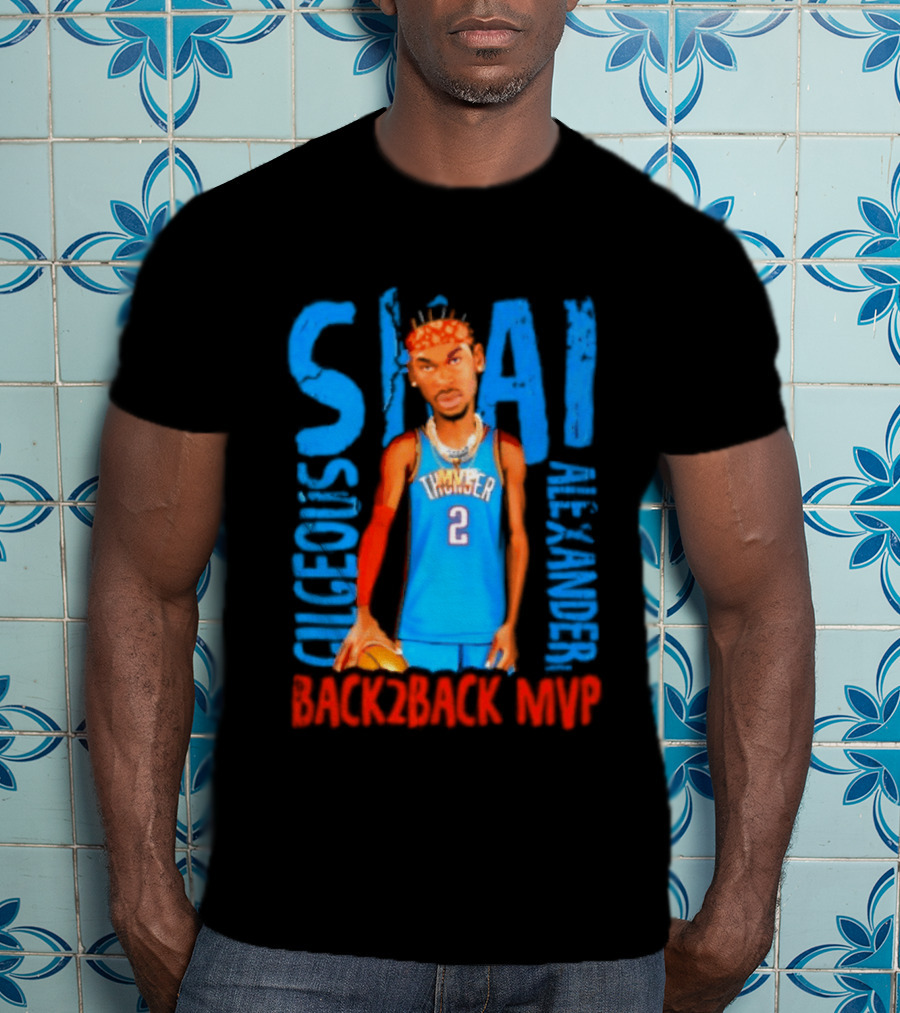 Shai Gilgeous Alexander Back 2 Back MVP Oklahoma City T-Shirt