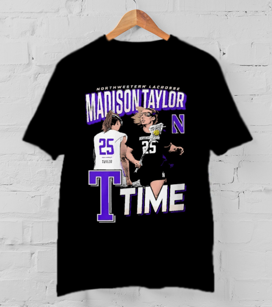 Northwestern Lacrosse Madison Taylor 25 Time T-Shirt