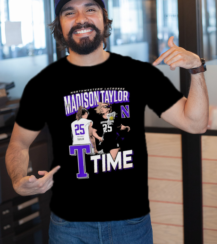 Northwestern Lacrosse Madison Taylor 25 Time T-Shirt