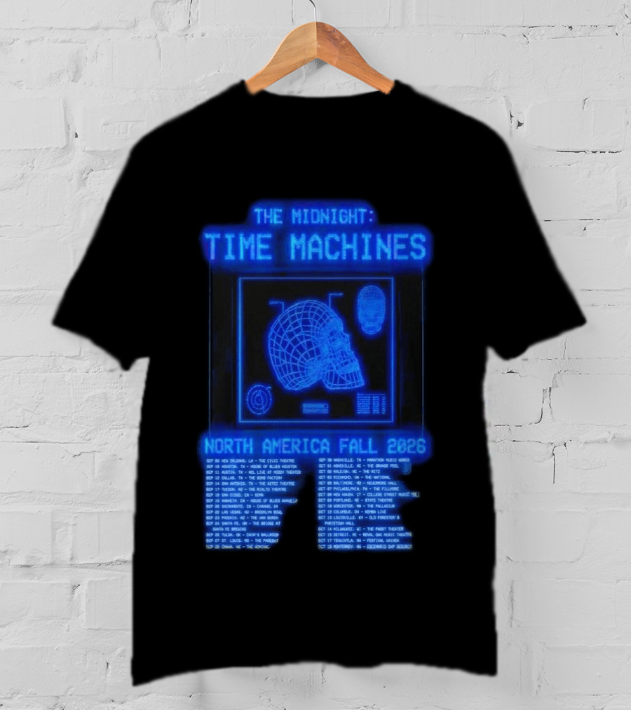 The Midnight Time Machines Tour Dates North America Fall 2026 T-Shirt