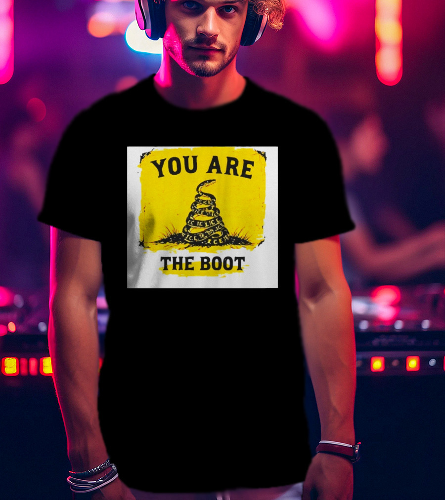 You Are The Boot ICE Gadsden Snake Yellow T-Shirt