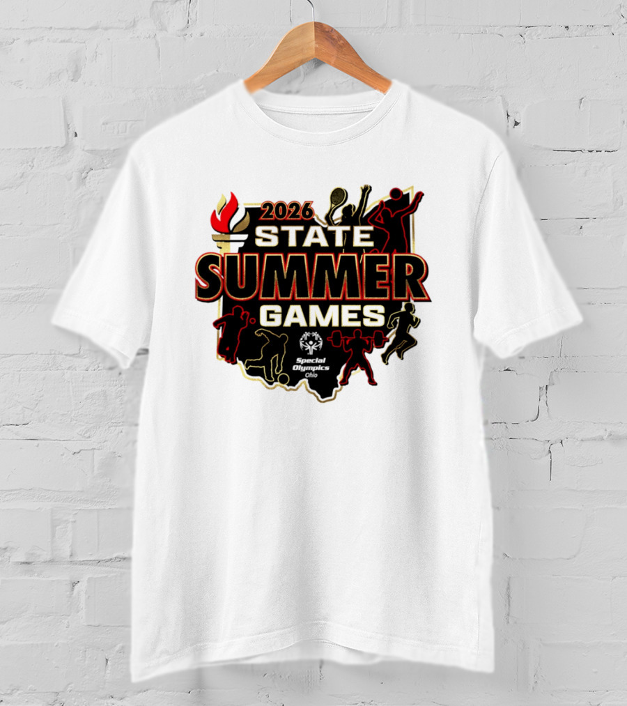 2026 State Summer Games Athletic Silhouettes And Torch T-Shirt