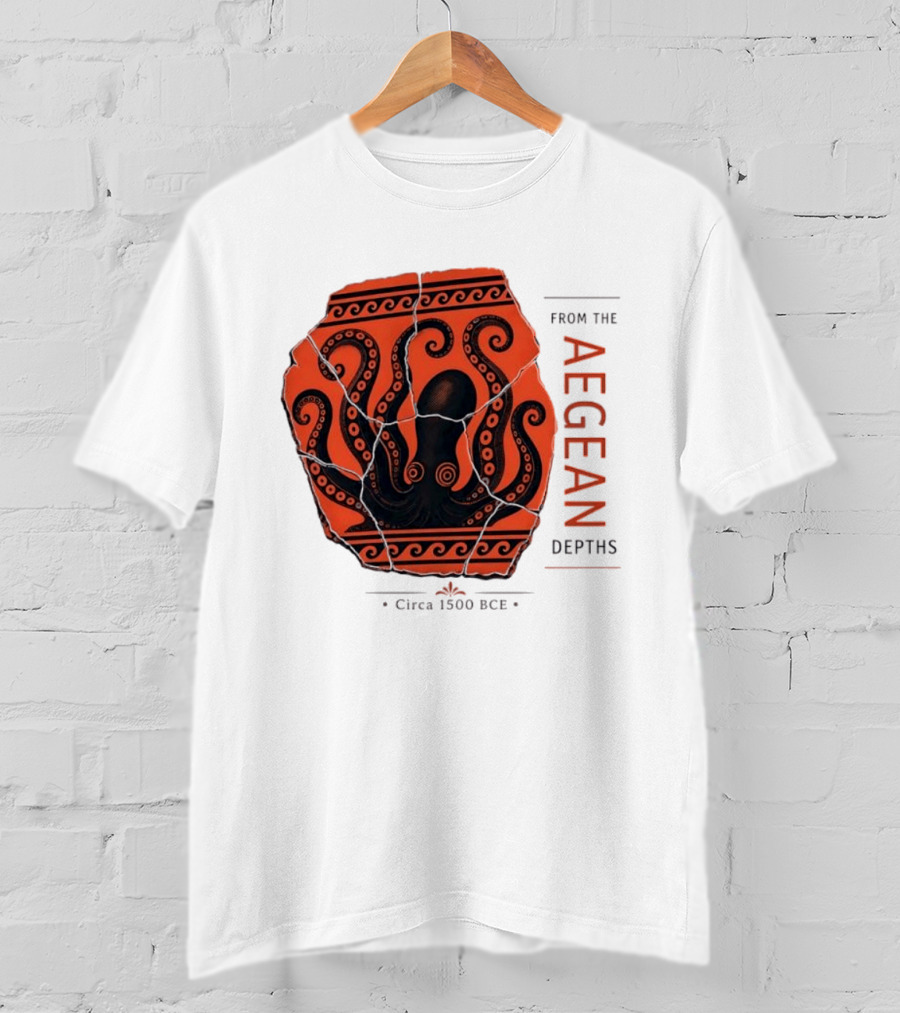 Ancient Aegean Octopus From The Aegean Depths Circa 1500 BCE T-Shirt