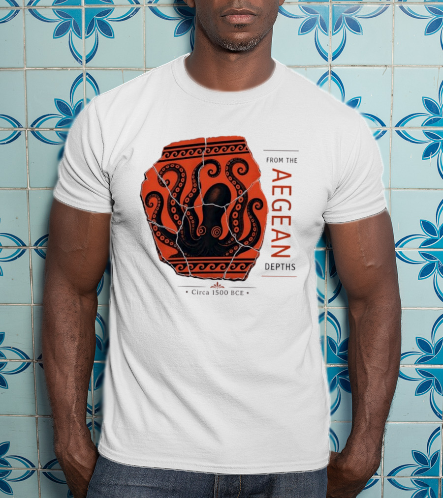 Ancient Aegean Octopus From The Aegean Depths Circa 1500 BCE T-Shirt