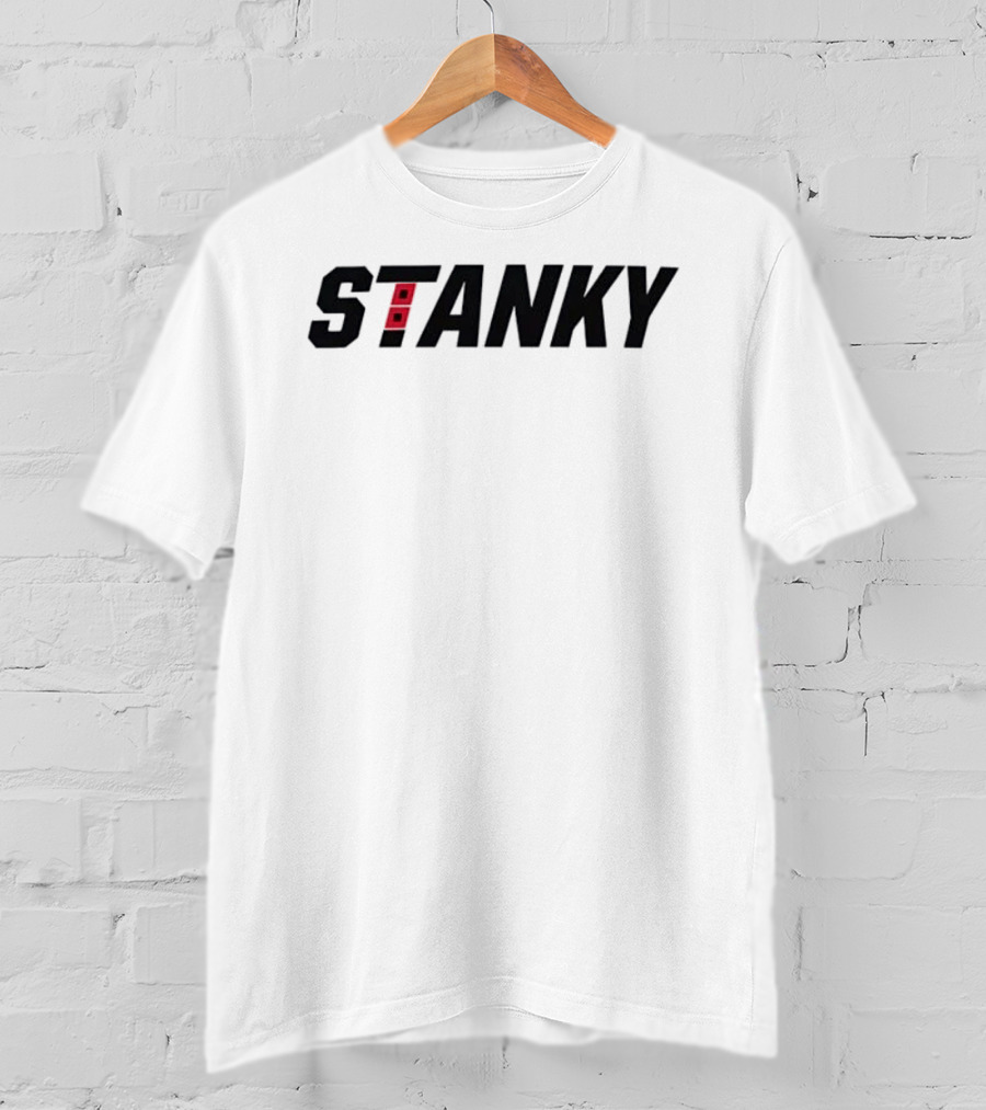 Carolina Hurricanes Stanky Block Text With Double Flag Stylized T T-Shirt