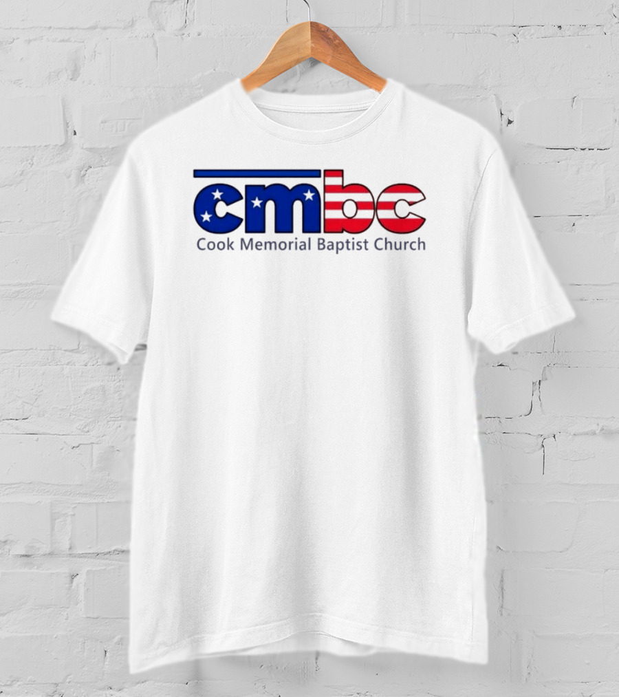 CMBC Cook Memorial Baptist Church Stars And Stripes US Flag T-Shirt
