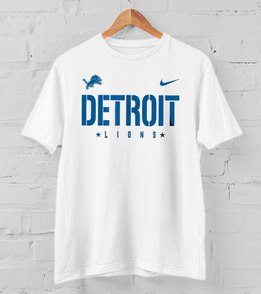 Detroit Lions Nike Collaboration With Star Accents T-Shirt