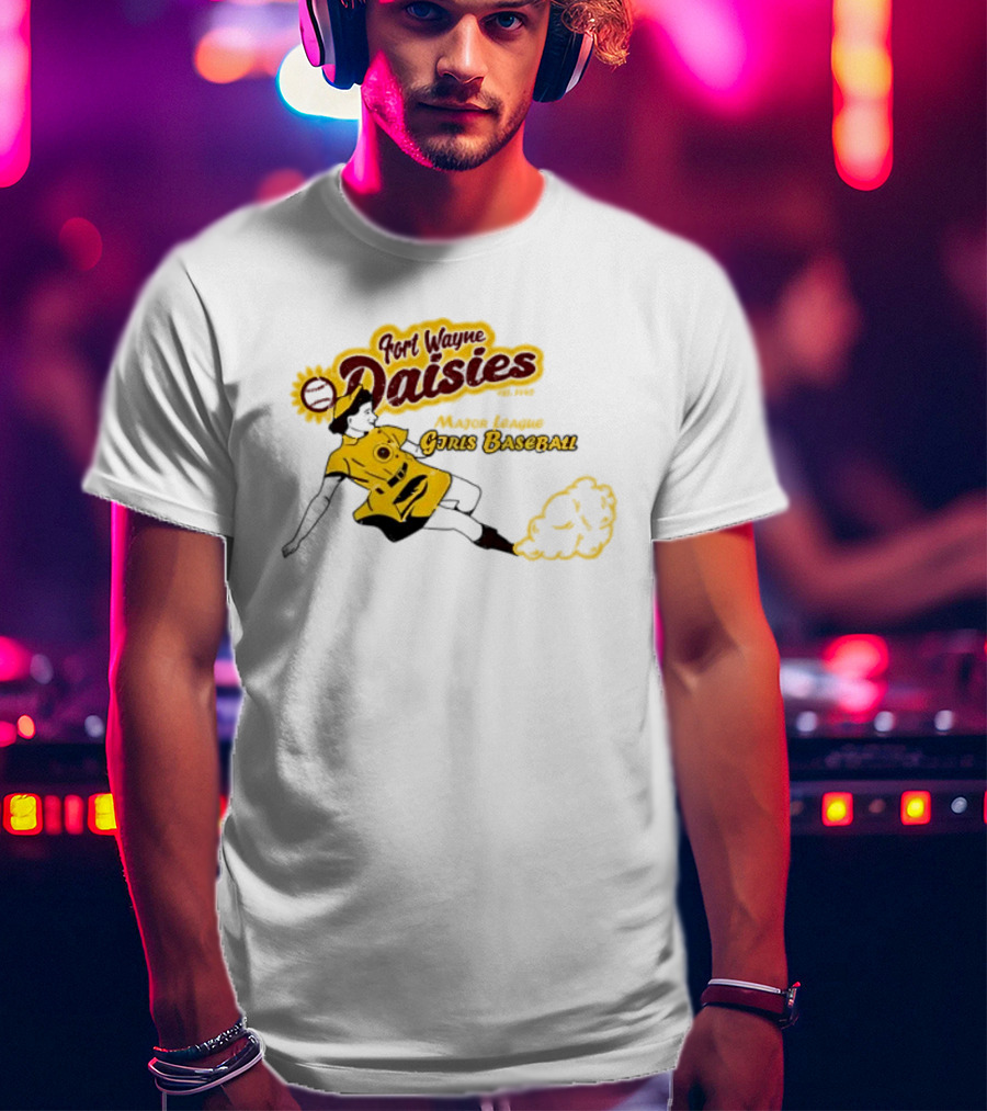 Fort Wayne Daisies Major League Girls Baseball Est 1943 Vintage Style Sportswear T-Shirt