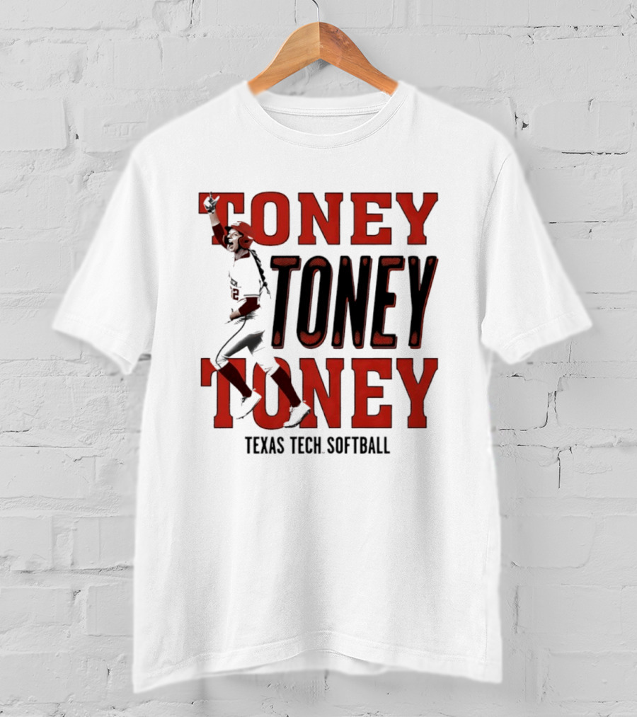 Toney Texas Tech Softball Player Victory Pose T-Shirt