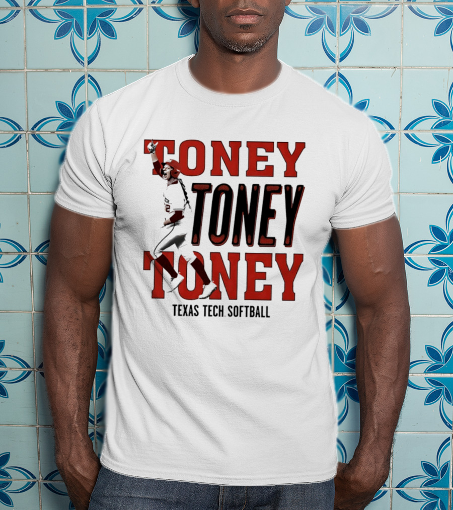 Toney Texas Tech Softball Player Victory Pose T-Shirt