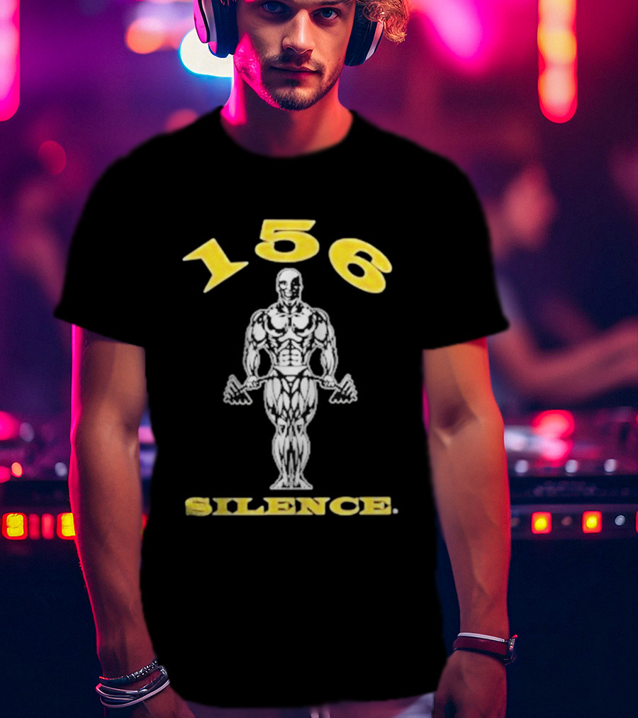 156 Silence Bodybuilder Icon Fitness Motivation T-Shirt