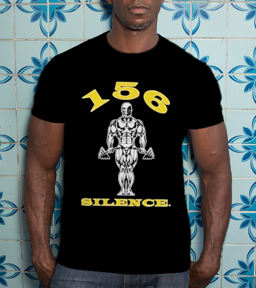 156 Silence Bodybuilder Icon Fitness Motivation T-Shirt