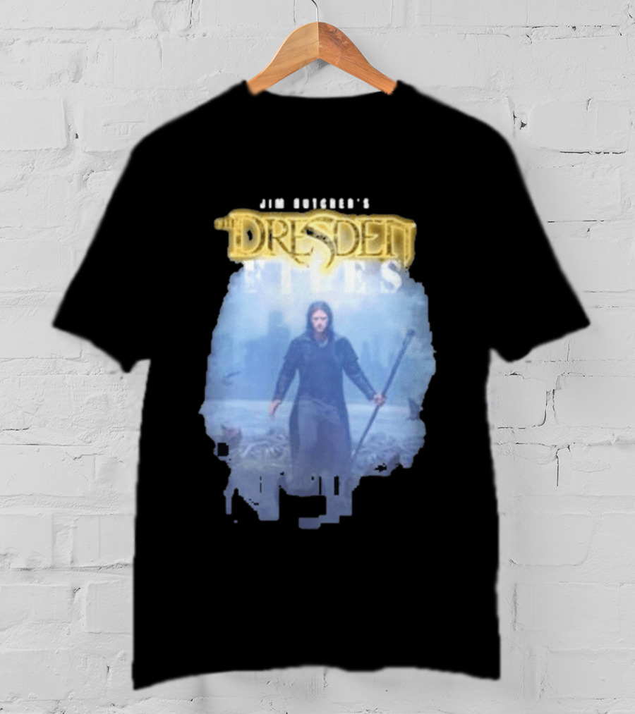 Jim Butcher's Dresden Files Man Holding Staff T-Shirt