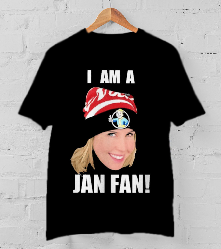 I Am A Jan Fan Face With Red Hat And Iconic Game T-Shirt