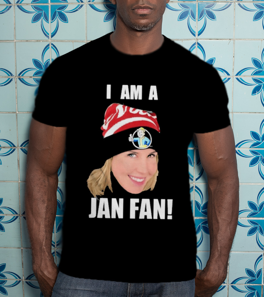 I Am A Jan Fan Face With Red Hat And Iconic Game T-Shirt