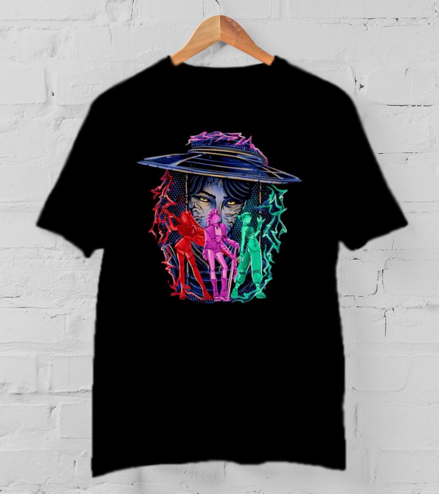 Original Hunt In Kpop Demon Huntrix Neon Warrior Trio T-Shirt