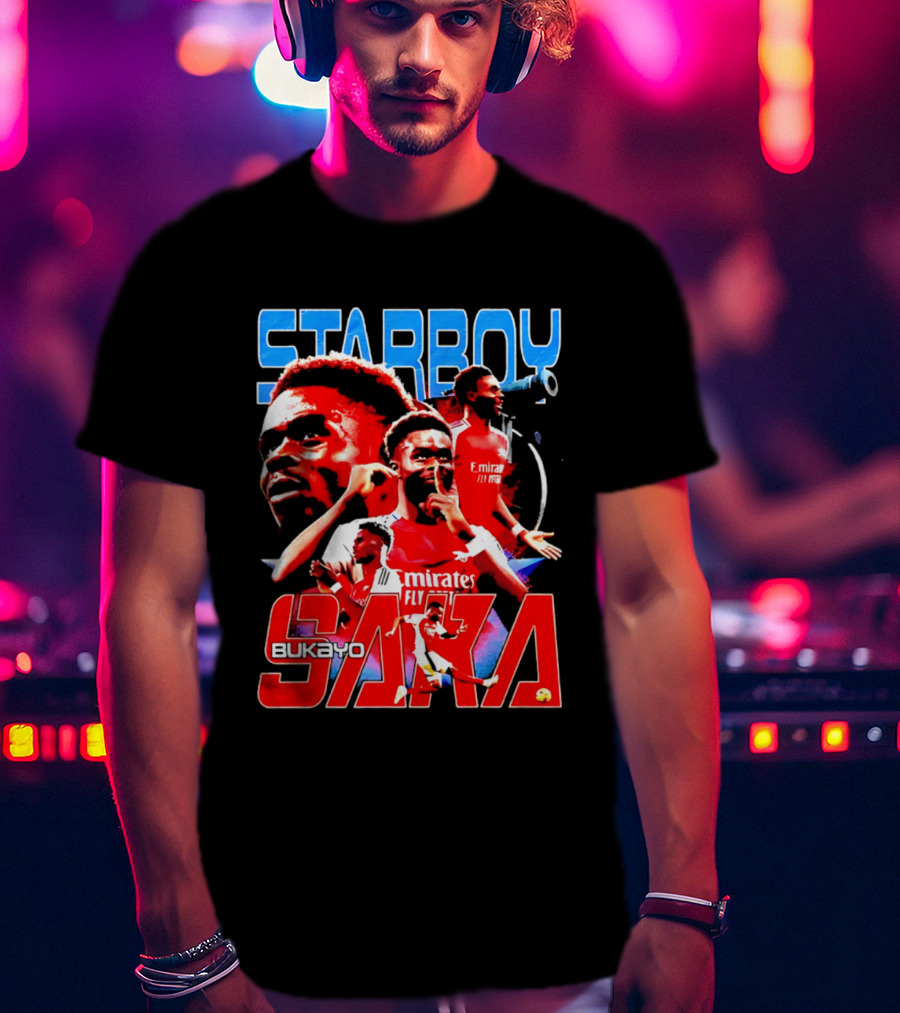 Starboy Bukayo Saka Arsenal Emirates Fly Player T-Shirt
